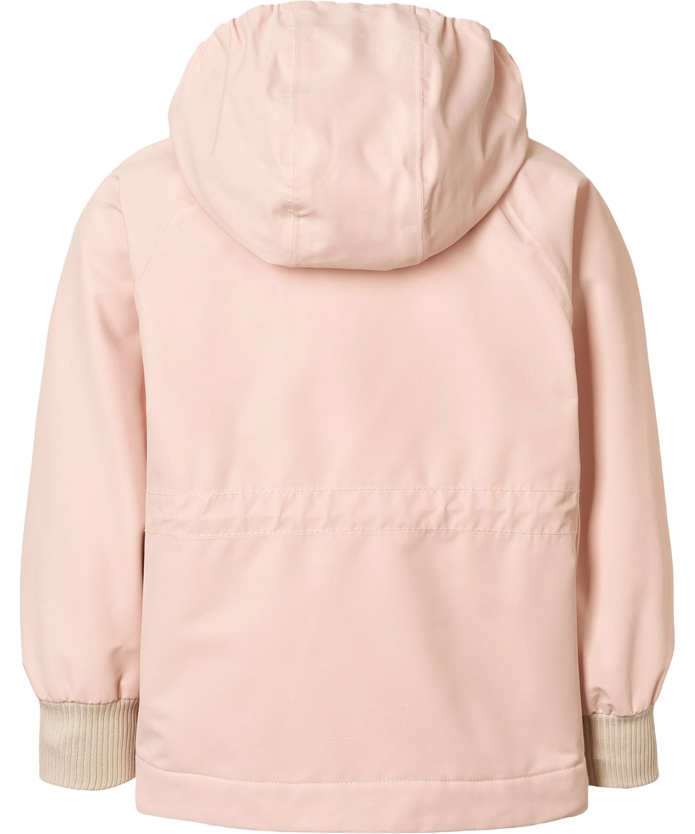 Hoplas - Petal Blush - Wind- en waterdichte lichtroze jas voor kinderen gemaakt van gerecycled polyester.