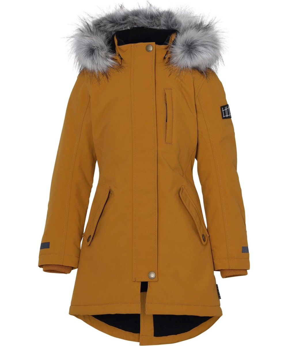 Peace Recycle - Autumn Leaf - Gerecyclede mosterkleurige winterparka