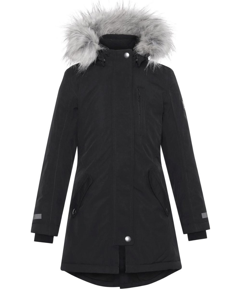 Peace - Black - Gerecyclede zwarte parka winterjas