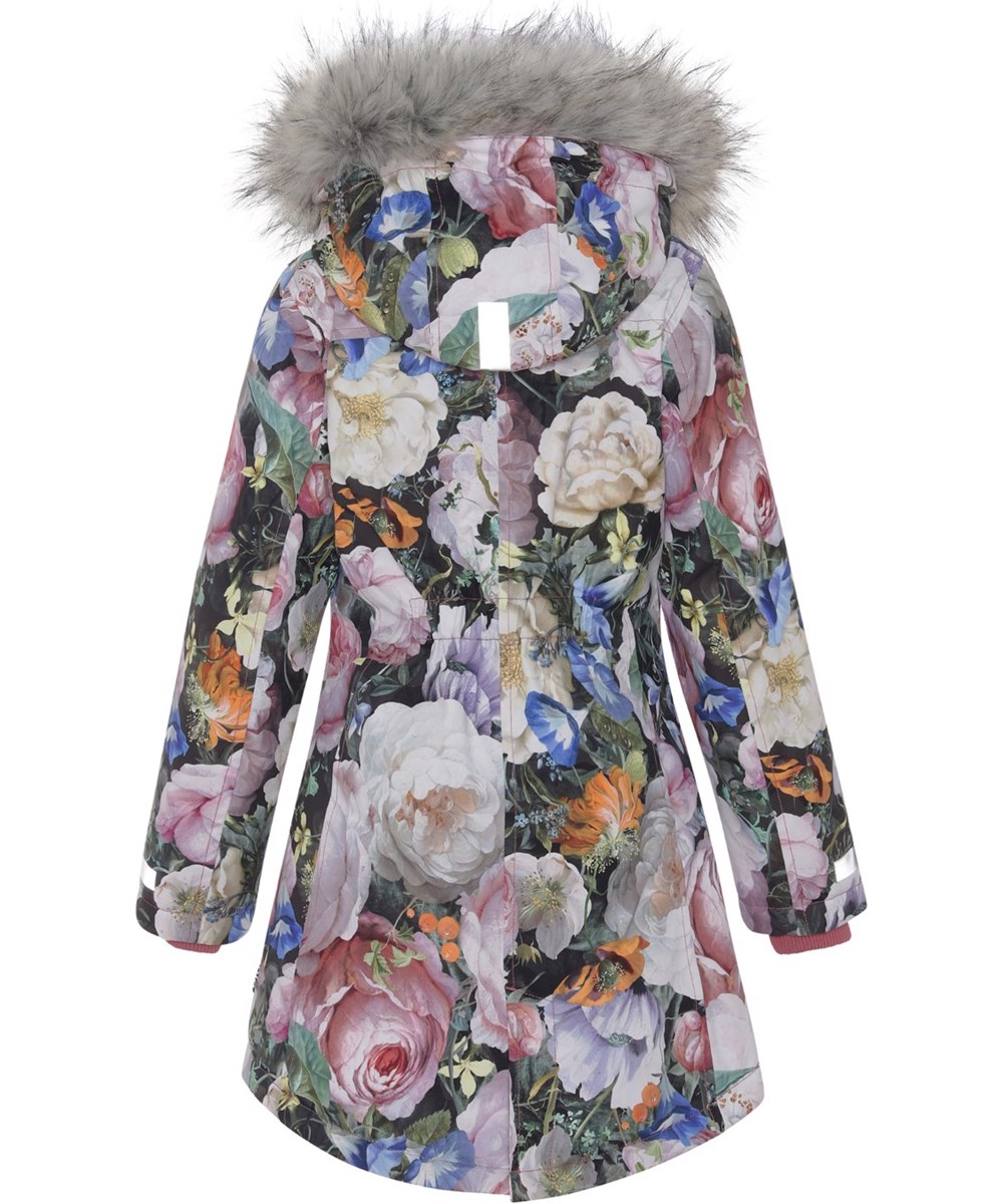 Peace - Still Life - Gerecyclede ski-jas met bont en bloemen