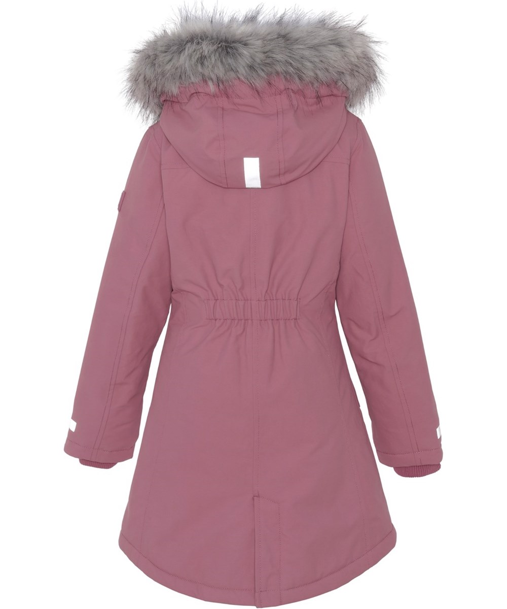 Peace - Velvet Rose - Gerecyclede lichtroze ski-jas met bont