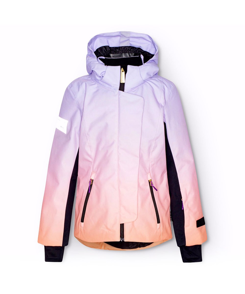 Pearson - Gradient Lilac - Wind- en waterdichte ski-jas voor kinderen van gerecycled polyester.