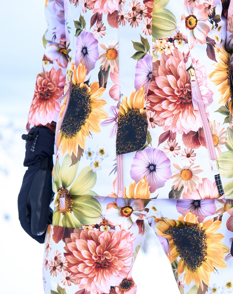 Pearson - Retro Flowers - Gerecyclede ski jas met bloemenprint