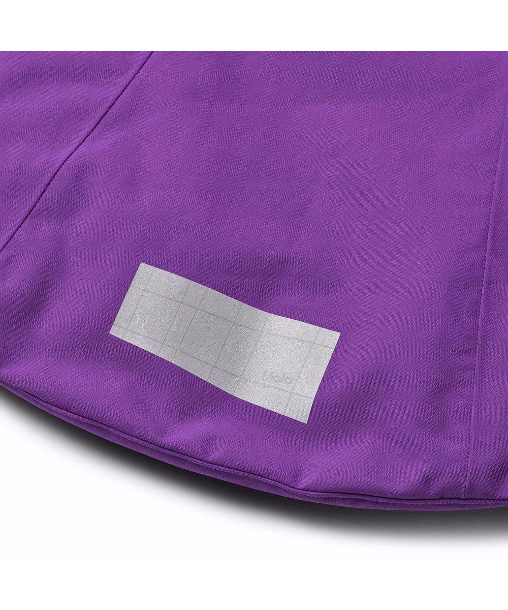 Pearson - Warm Purple - Paarse wind- en waterdichte ski-jas voor kinderen van gerecycled nylon.