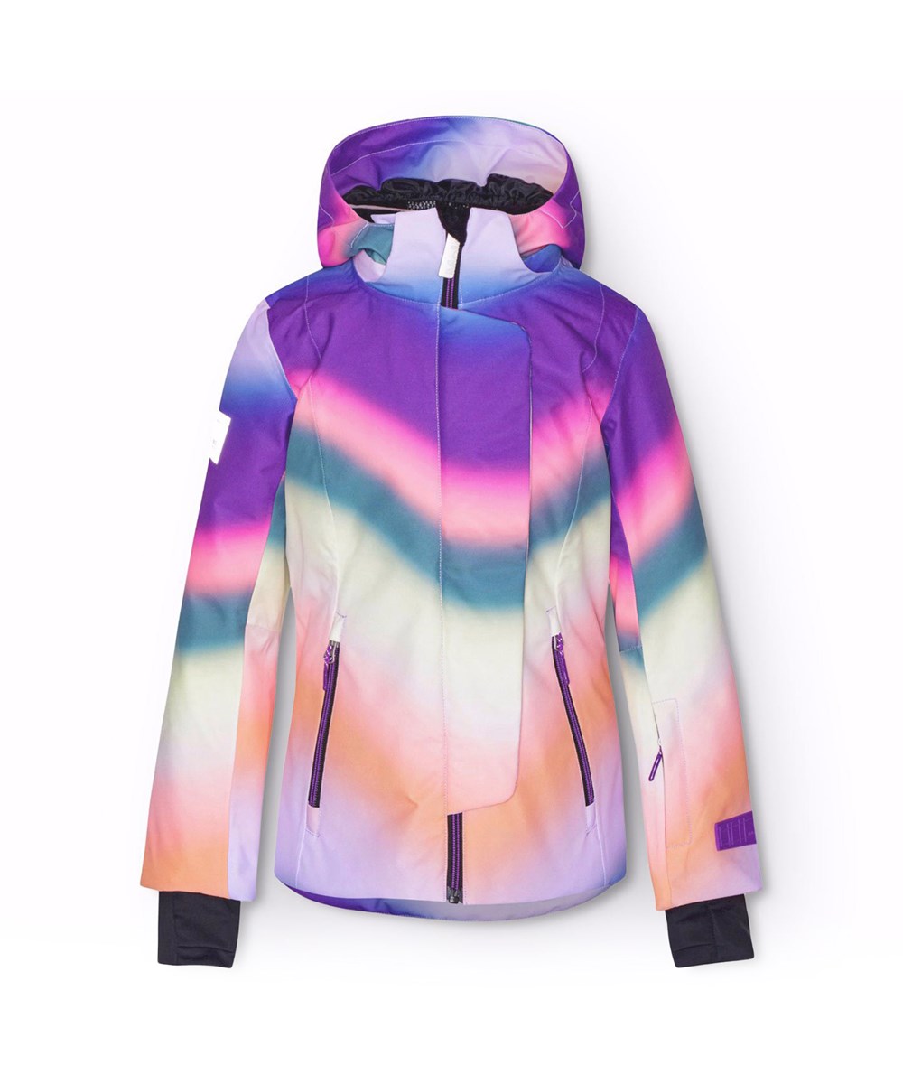 Pearson - Wavy Rainbow - Wind- en waterdichte ski-jas voor kinderen van gerecycled polyester.