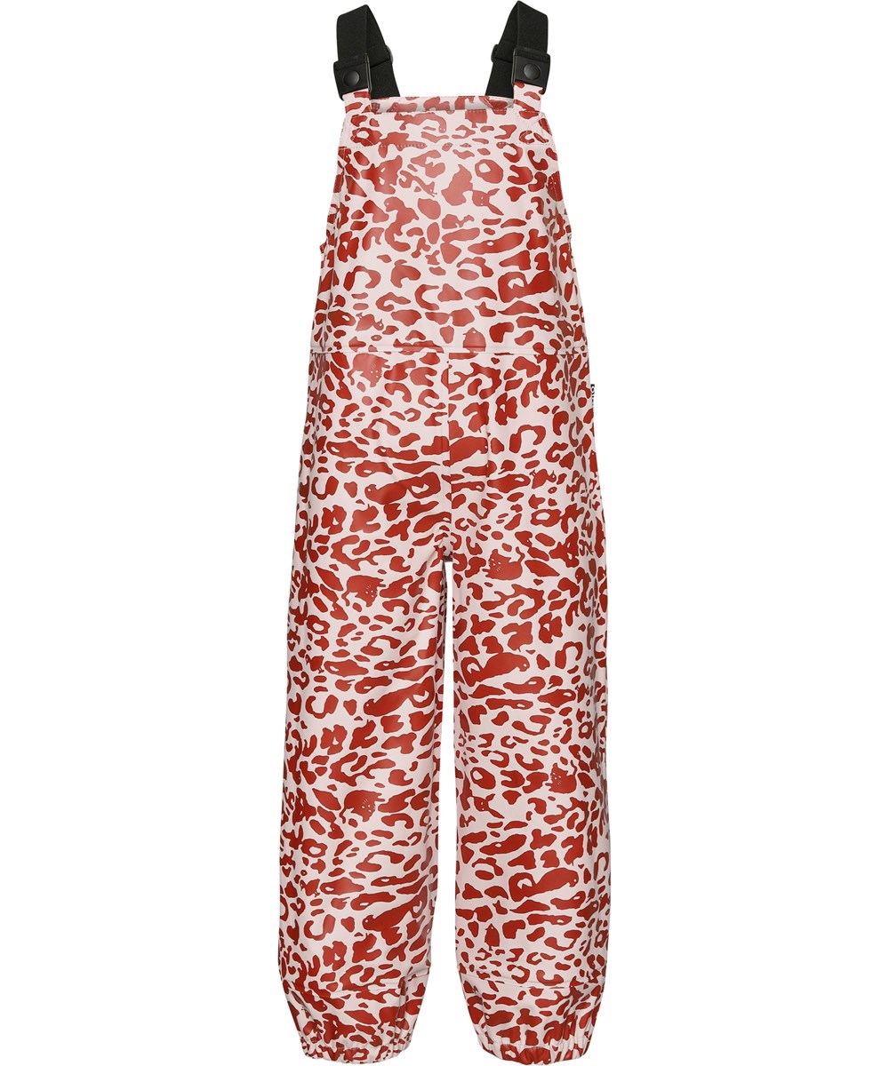 Wade - Leo Red - Gerecyclede regenkleding in luipaardprint