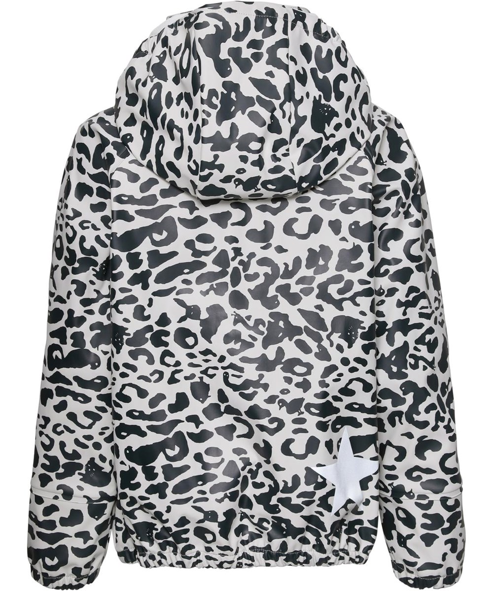 Zan - Leo Blue - regenjas met blauwe luipaardprint