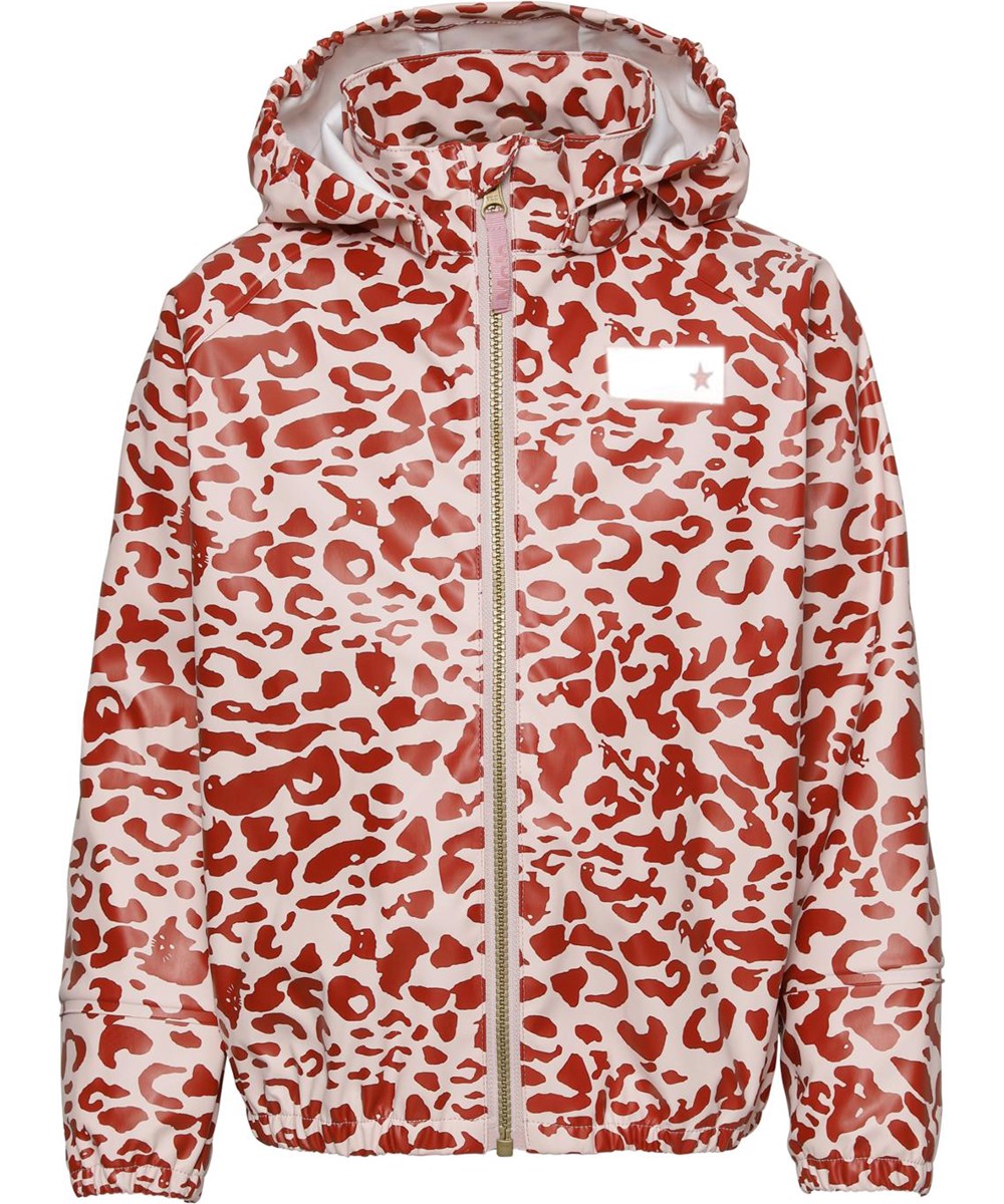 Zet - Leo Red - Gerecyclede regenkleding in luipaardprint