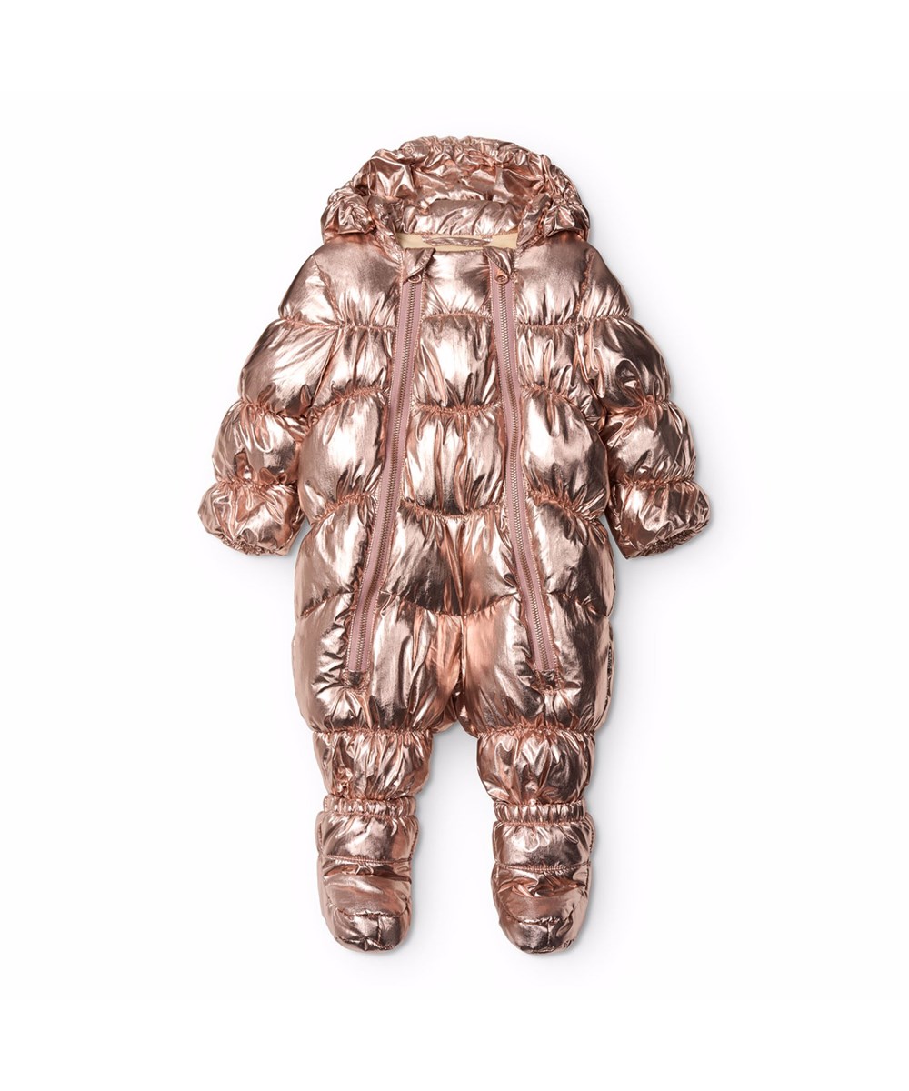 Hebe - Copper - Warme metallic koperen babypak dat geschikt is voor wandelingen in de kinderwagen op koude dagen.