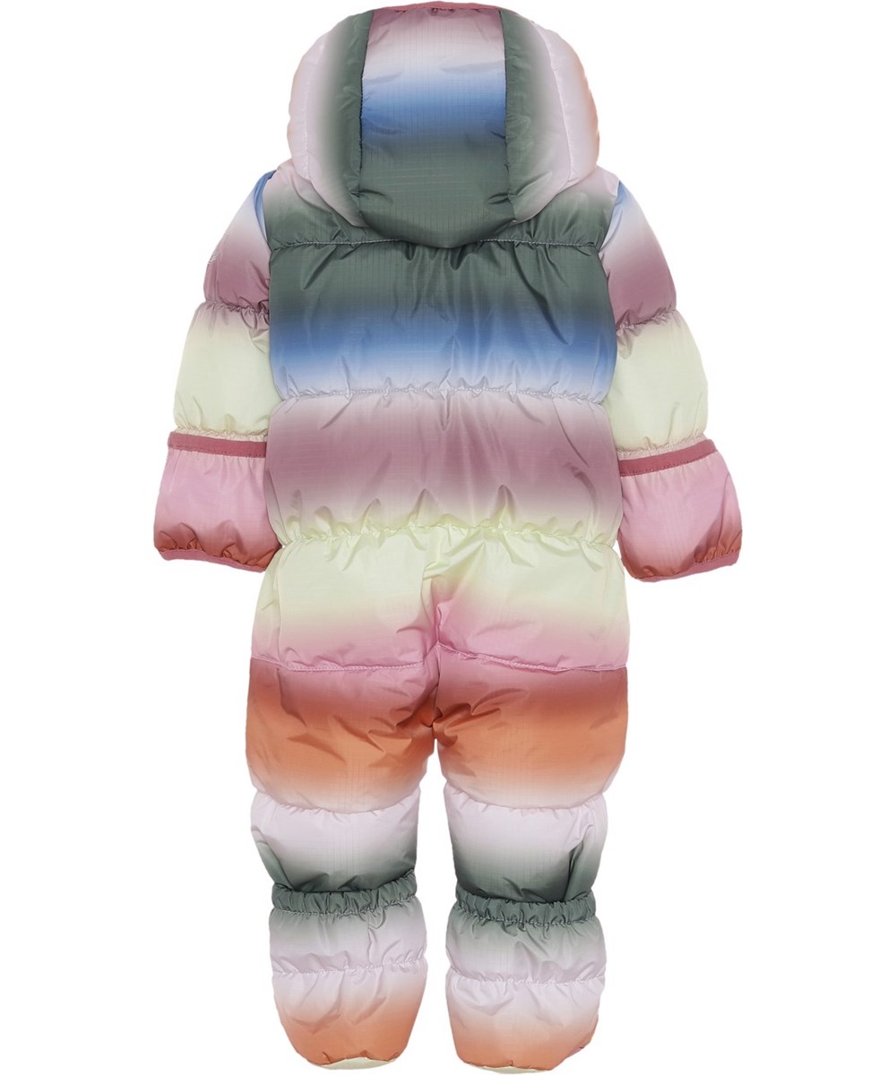 Hebe - Misty Rainbow - Gerecyclede pastelkleurige regenboog baby skipak