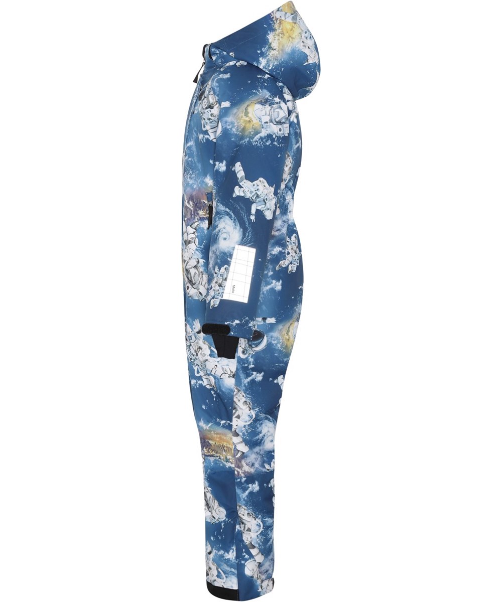 Hux - Astronauts - Gerecyclede blauwe skipak met een astronautenprint