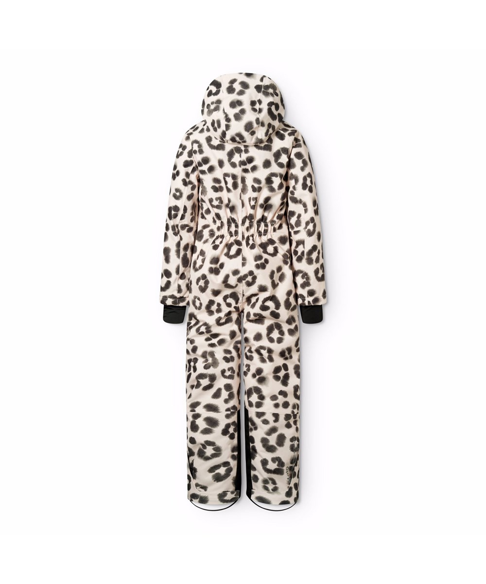 Hux - Snow Leo - Wind- en waterdicht skipak voor een kouden winter of skivakantie in een unieke luipaardprint gemaakt van gerecycled polyester en gevoerd met 3M™ Thinsulate™.