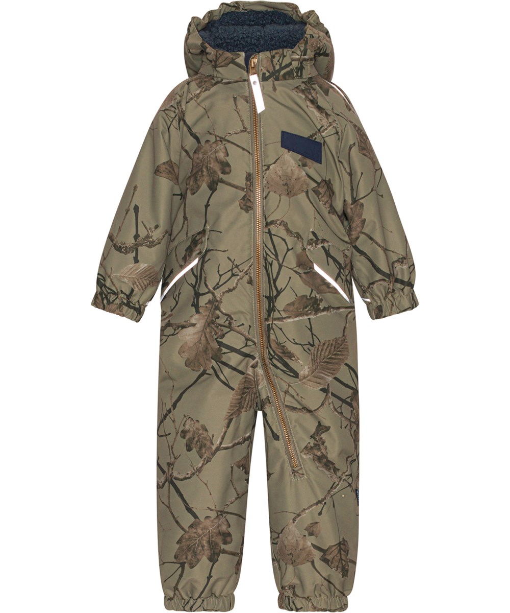 Hyde - Forest Leaves - Gerecyclede donkergroene skipak met bladeren print