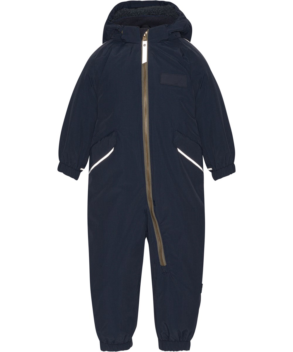 Hyde - Night Navy - Gerecyclede donkerblauwe skipak voor jonge kinderen