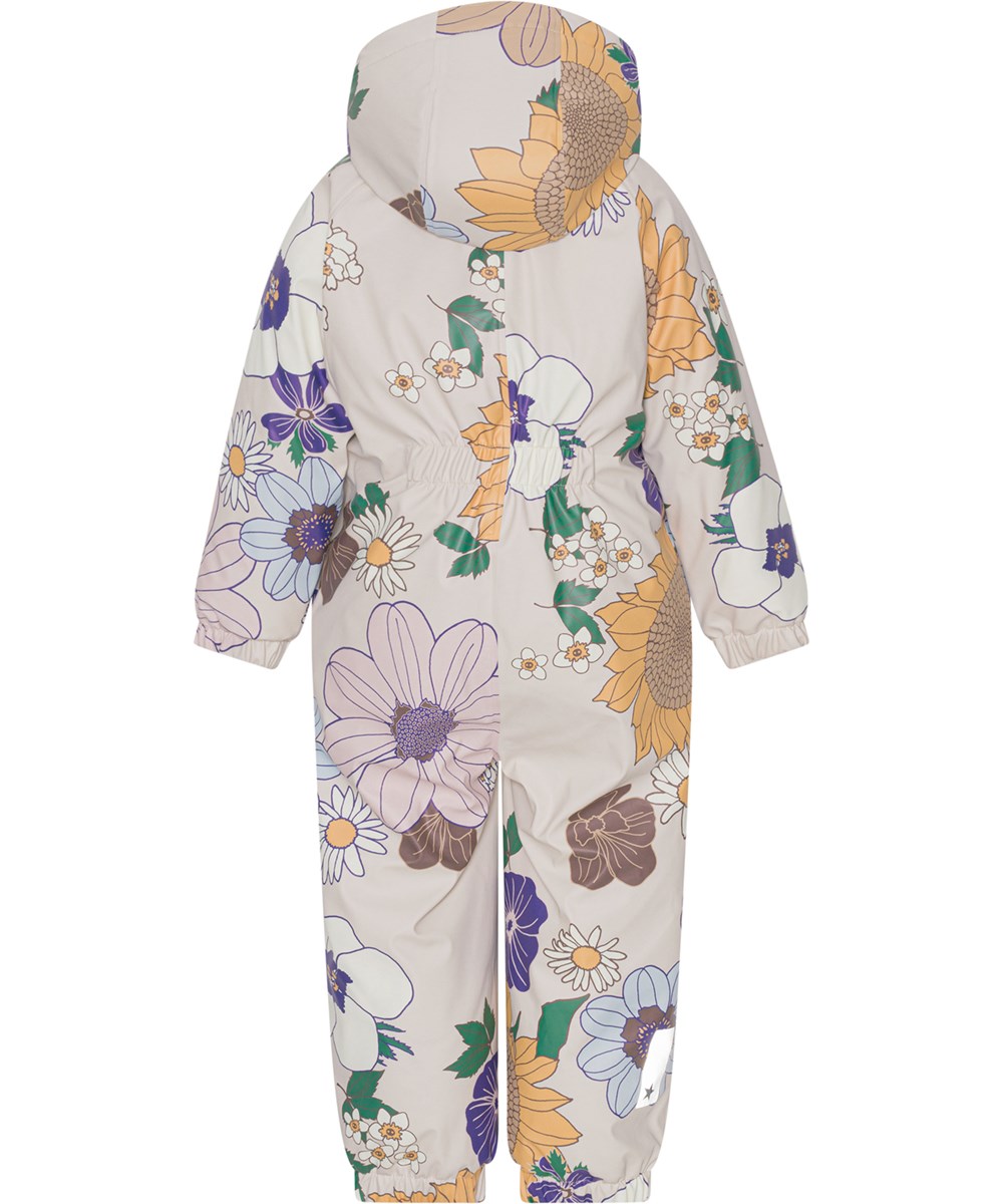 Paco - Retro Drawing - Unisex natuur rubberen skipak met bloemenprint