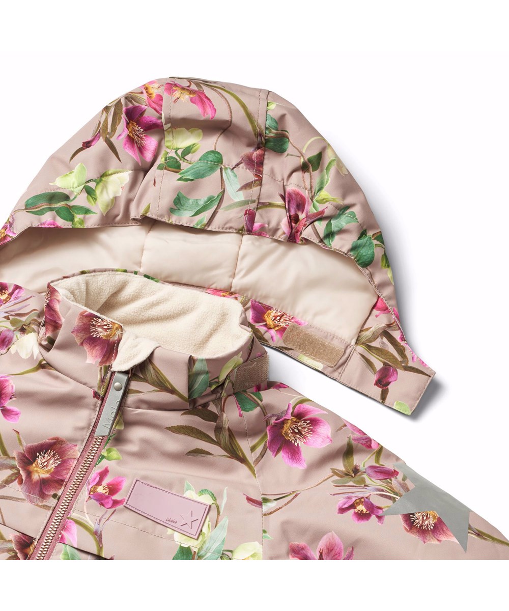Pingo - Winter Roses - Kinder skipak van gerecycled polyester met bloemenprint