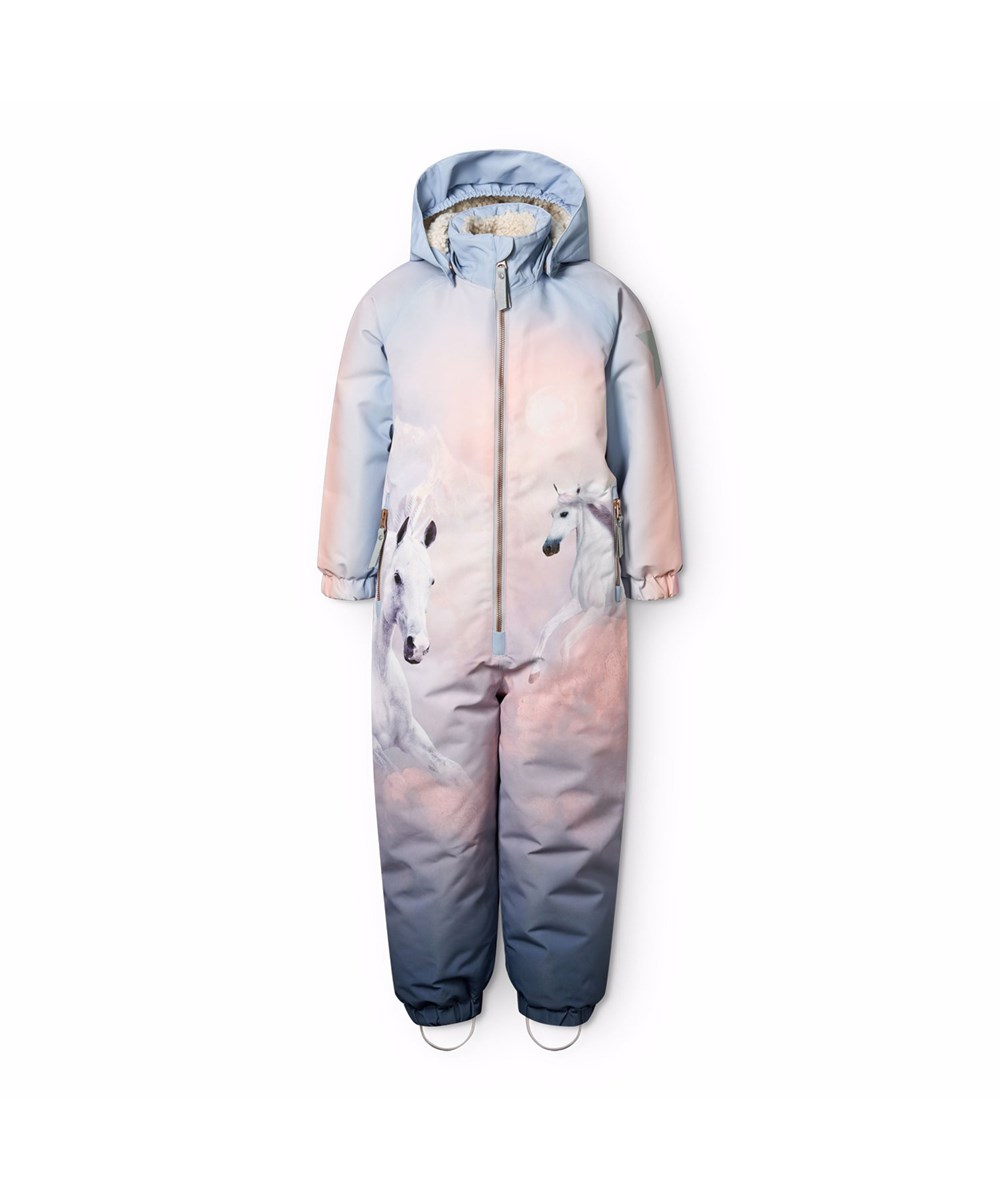 Polar - Utopia World - Waterafstotende skipak in pastelkleuren met een witte pegasus van gerecycled polyester en geschikt voor temperaturen tot -10°C.