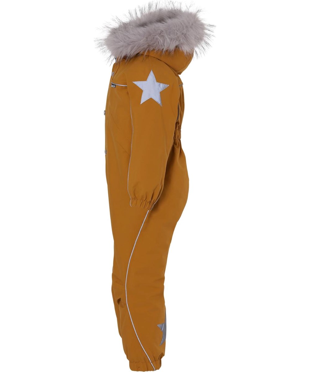 Polaris Fur Recycle - Autumn Leaf - Gerecyclede mosterkleurige skipak met nepbont kraag