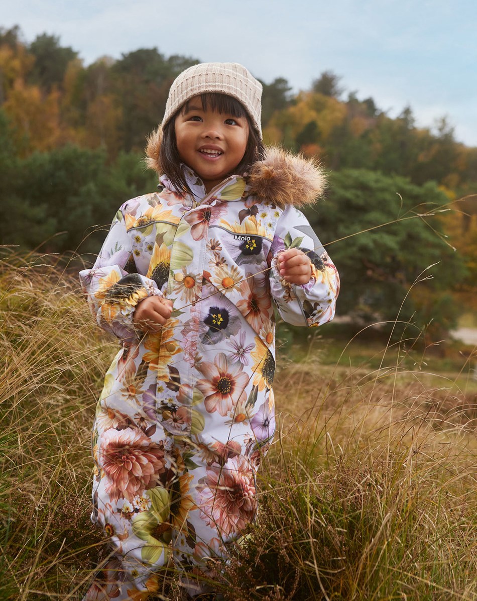 Polaris Fur - Retro Flowers - Gerecyclede skipak met bloemenprint