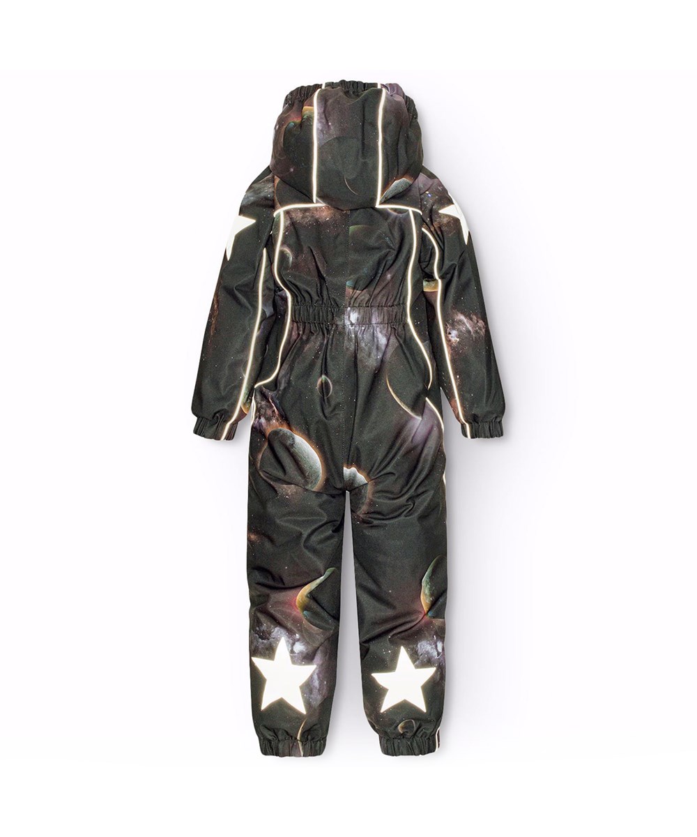 Polaris - Infinity - Skipak voor kinderen van gerecycled polyester met een print van planeten en de prachtige kleuren in het heelal.