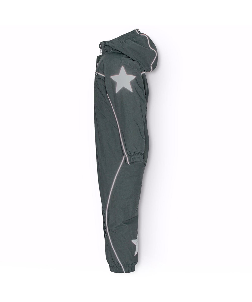 Polaris - Space Grey - Donkergrijze skipak voor kinderen van gerecycled polyester.