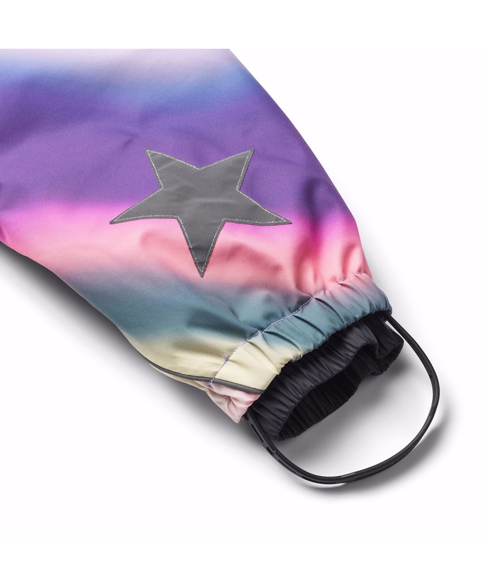 Polaris - Wavy Rainbow - Skipak voor kinderen van gerecycled polyester met een kleurrijke overlopene graffiti print.