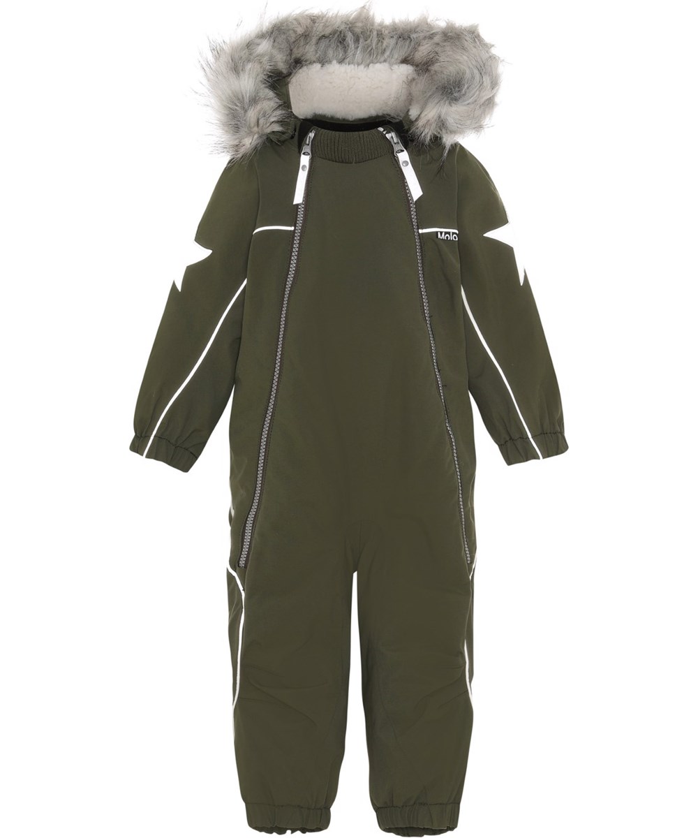 Pyxis Fur - Forest - Gerecyclede groene skipak met bont