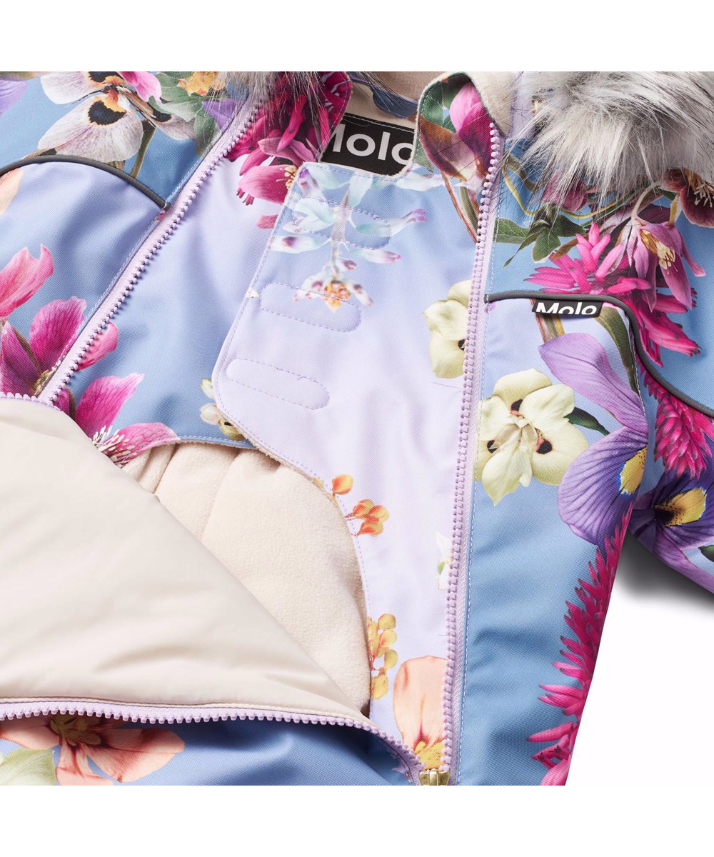 Pyxis Fur - Gradient Bloom - Kinder skipak van gerecycled polyester met bloemenprint.