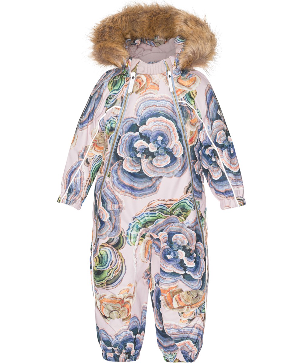 Pyxis Fur - Rainbow Fungi - Gerecyclede skipak met een print van paddenstoelen bloemen