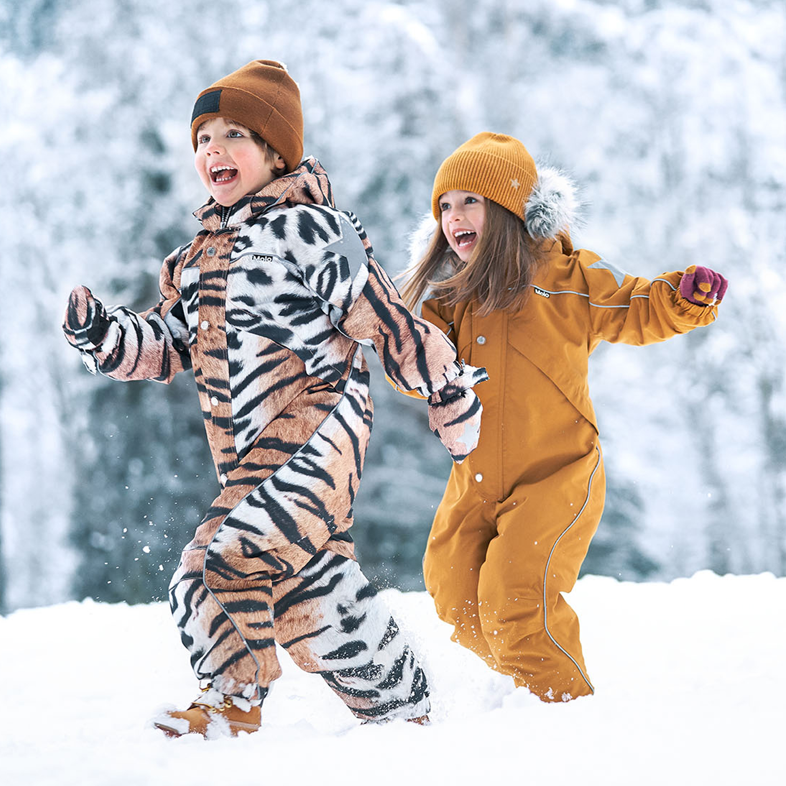 Pyxis Wild Tiger Baby skipak met tijgerprint Molo