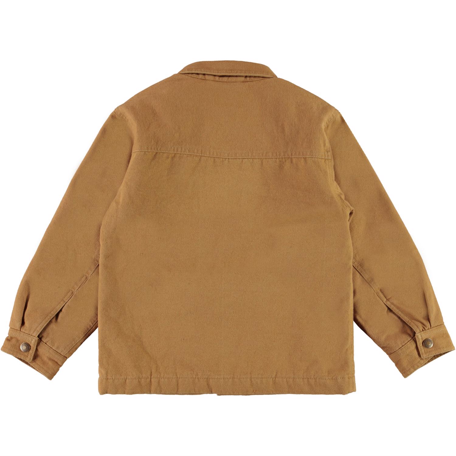 コート Mm Studio Sand Wool Molo Coat Henley - Sandstone - Sand coloured overshirt jacket with