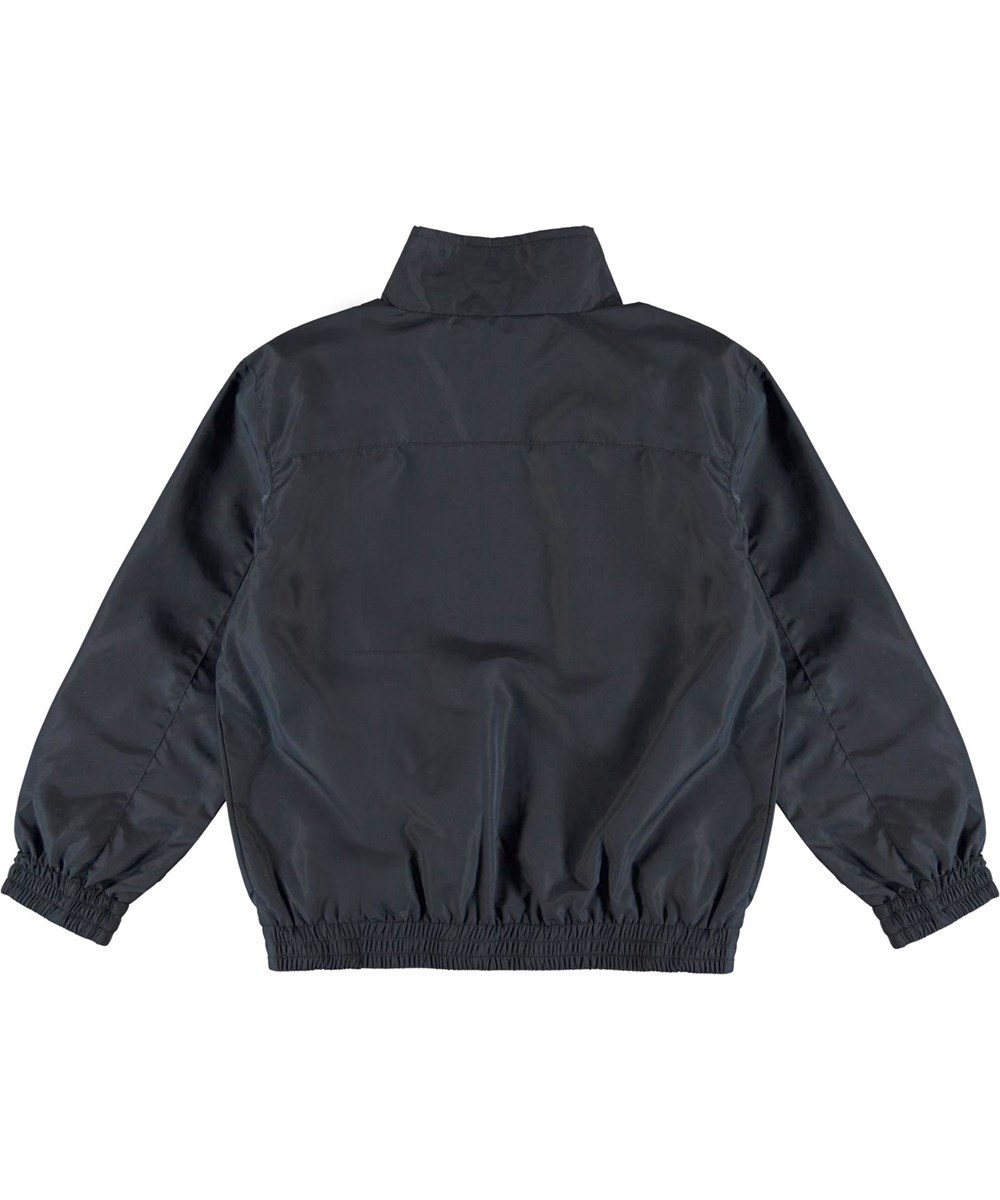 Hermoes - Dark Navy - Tracksuit jacket with text on the chest.