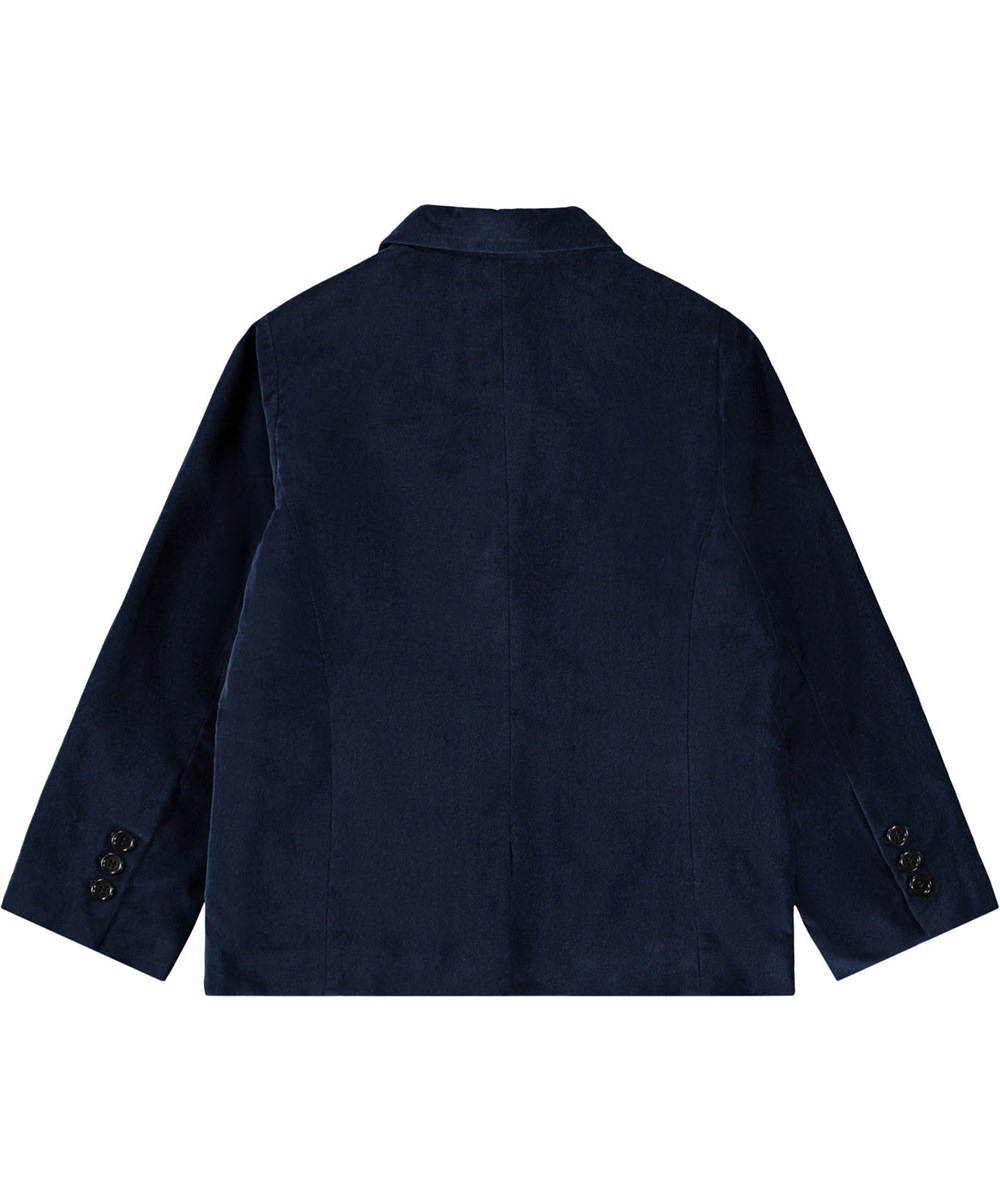 Hieronymus - Galaxy Blue - Dark blue velour jacket for children made of soft cotton.