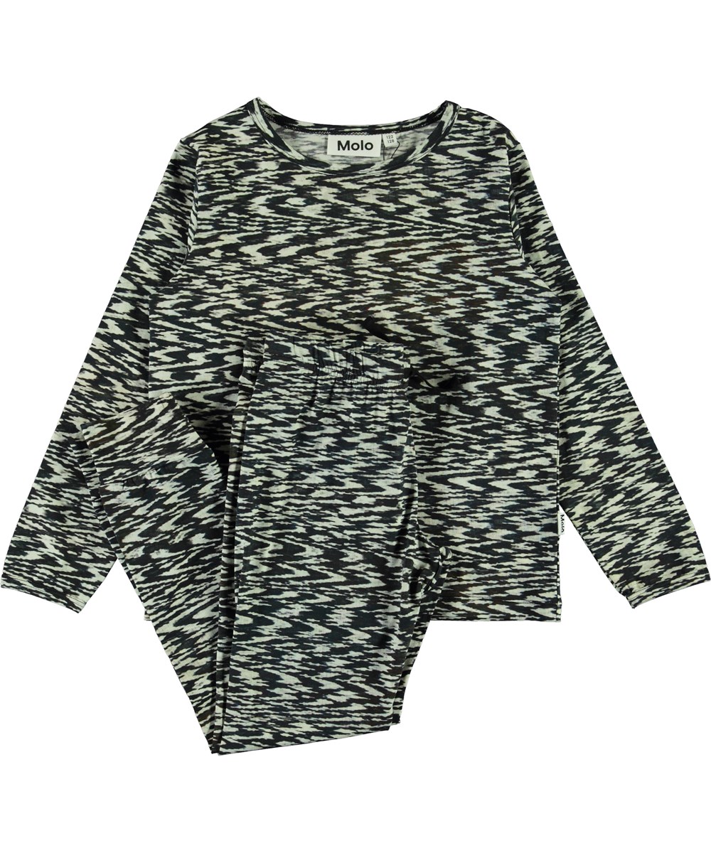 Luve - Interference - Black and white nightwear set