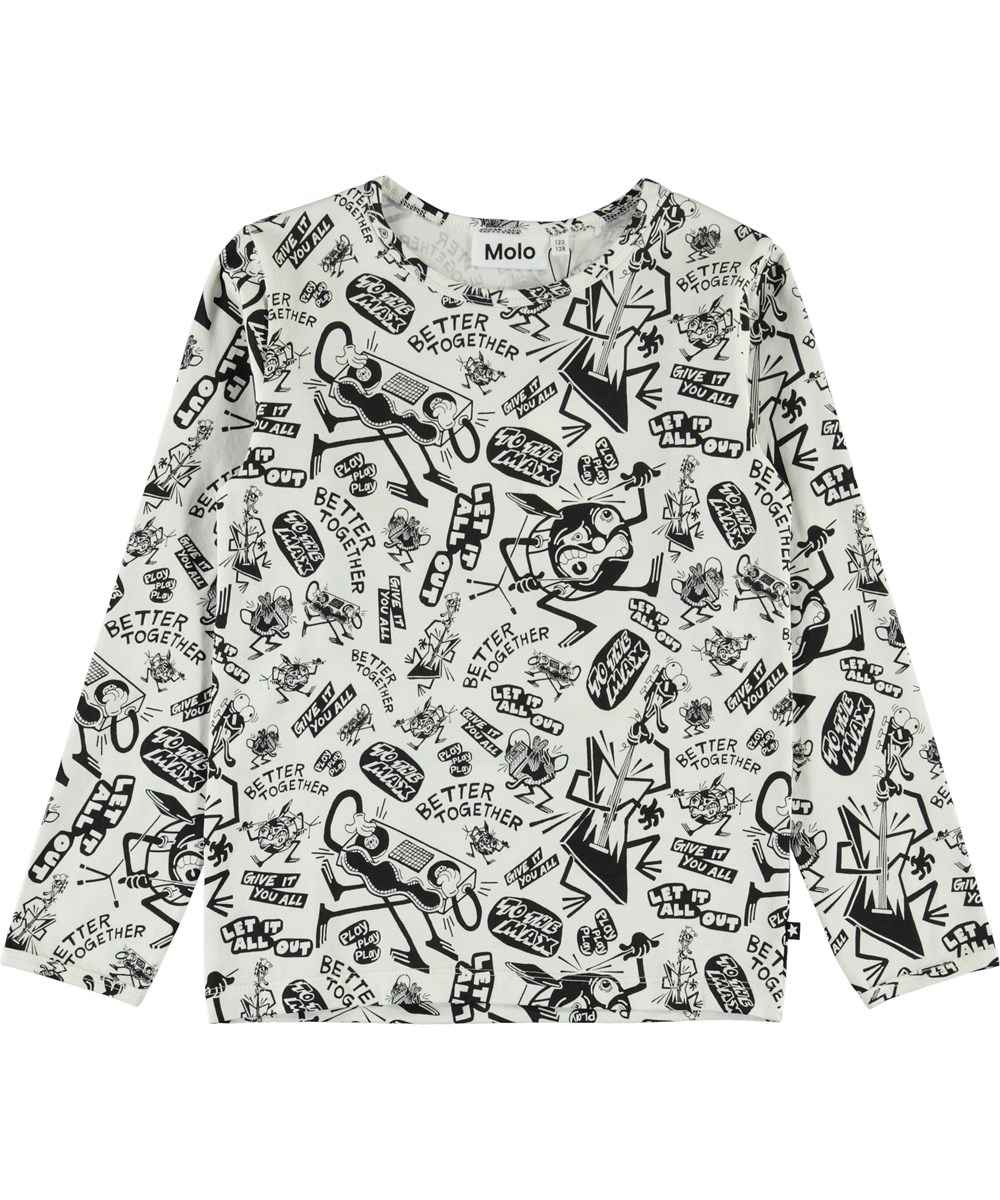 Luve - Music Comic Night - Two-piece nightwear with music drawings 