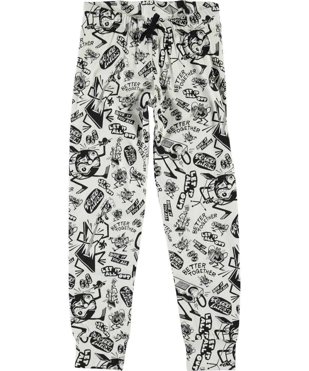 Luve - Music Comic Night - Two-piece nightwear with music drawings 