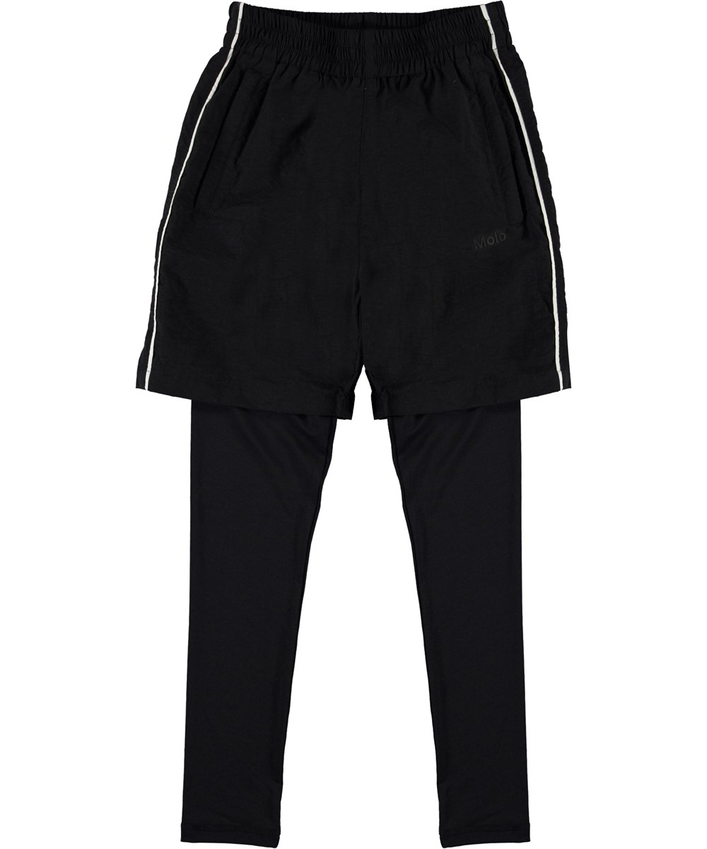 Acel - Black - Shorts with long legs