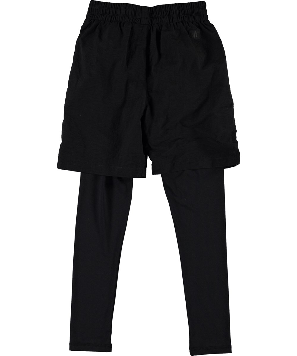 Acel - Black - Shorts with long legs