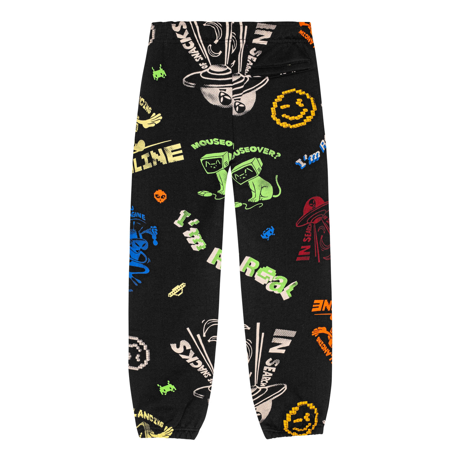 Adan Cartooniverse Black organic cotton sweatpants with