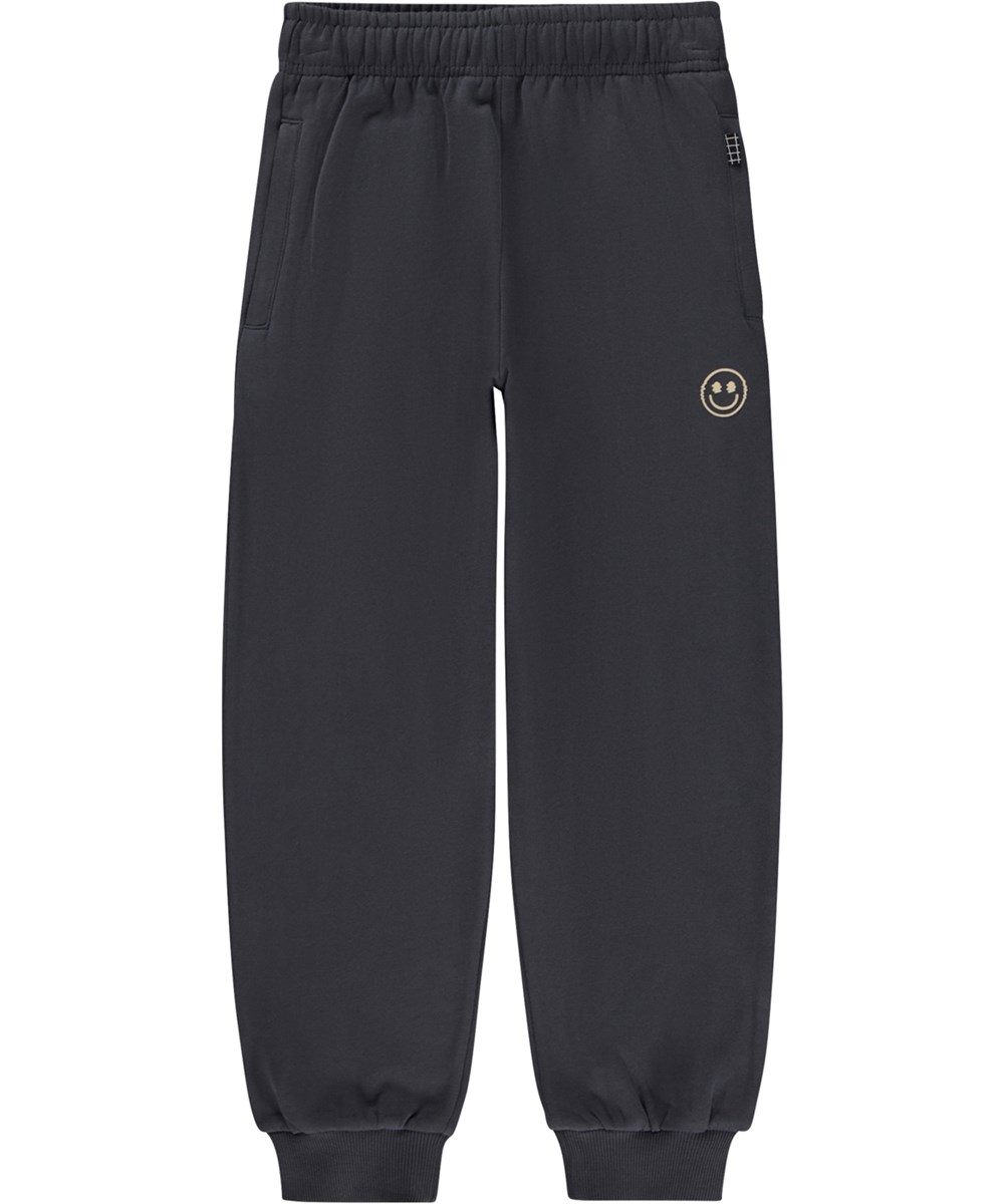 Adani - Dark Sky - Black organic joggers with glitch print