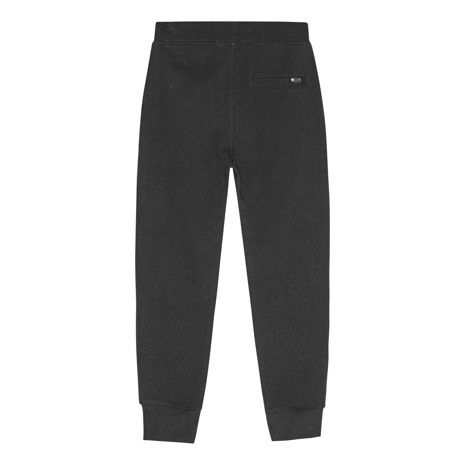 Afon - Black - Black organic cotton sweatpants with ribbed