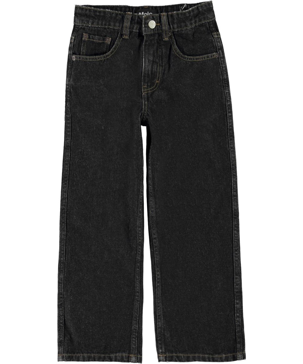 Aiden - Washed Black - Wide, black skater jeans
