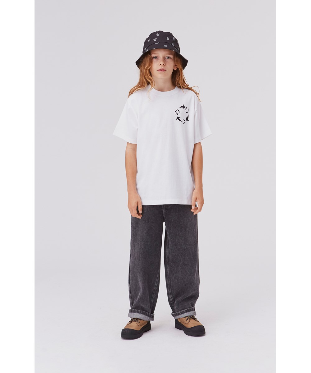 Aiden - Washed Black - Wide, black skater jeans