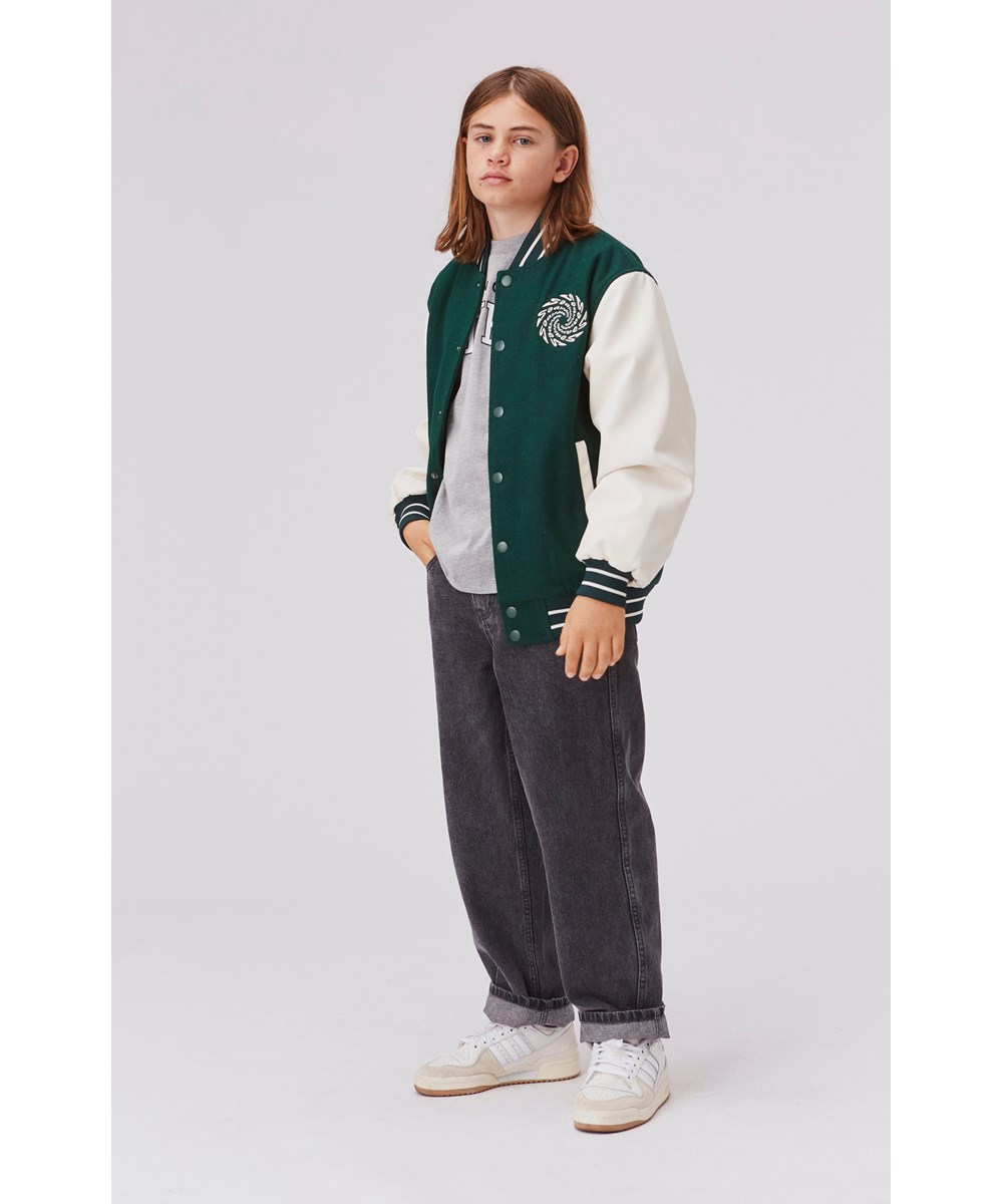 Aiden - Washed Black - Wide, black skater jeans