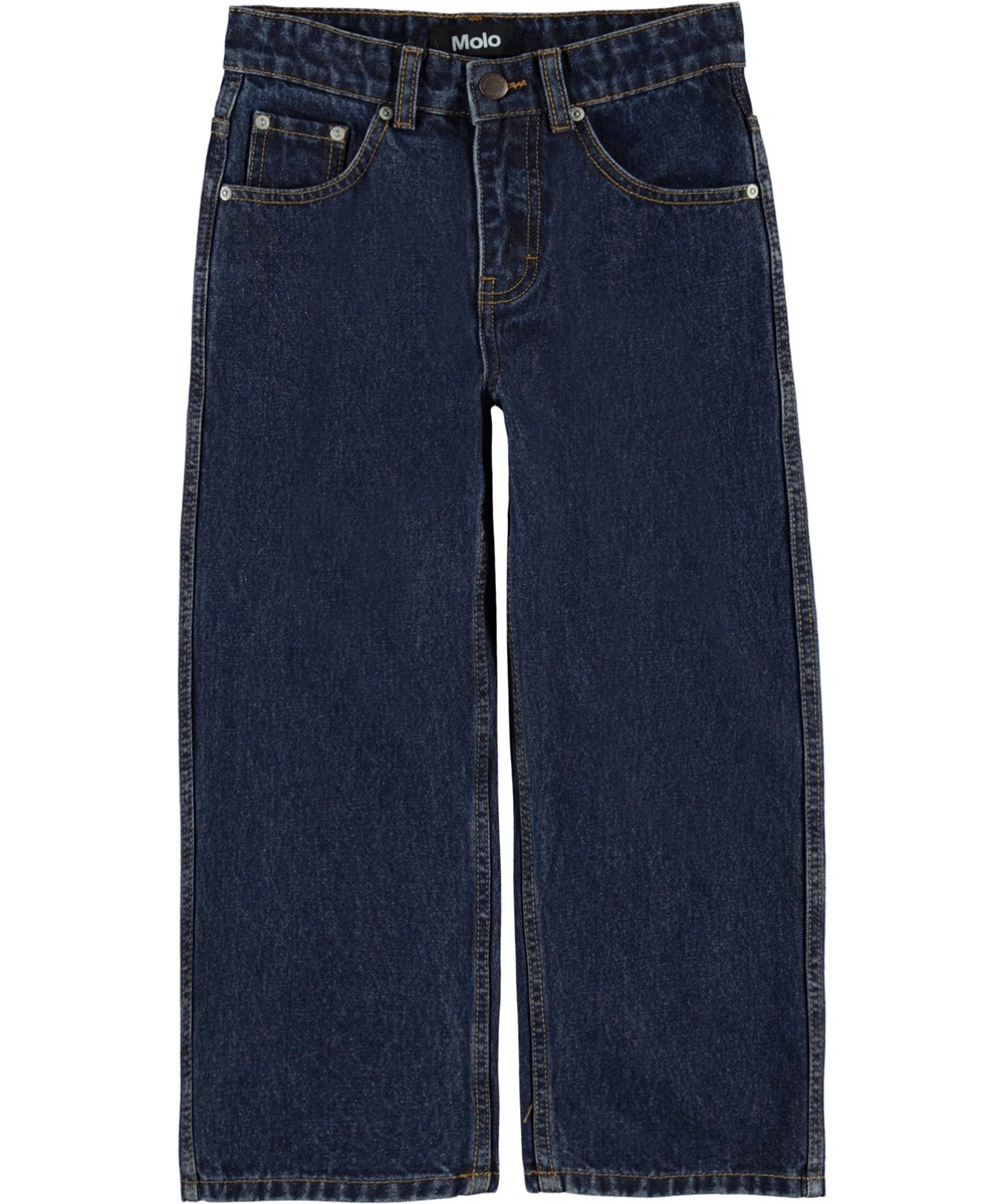 Aiden - Dark Stone - Dark blue baggy denim jeans