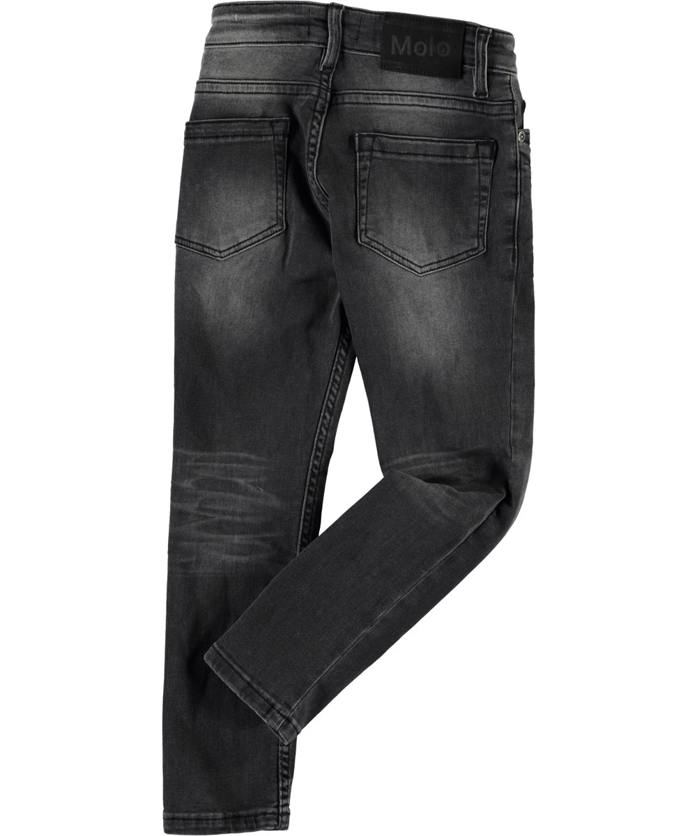 Aksel - Washed Black - Slim fit grey denim jeans. 