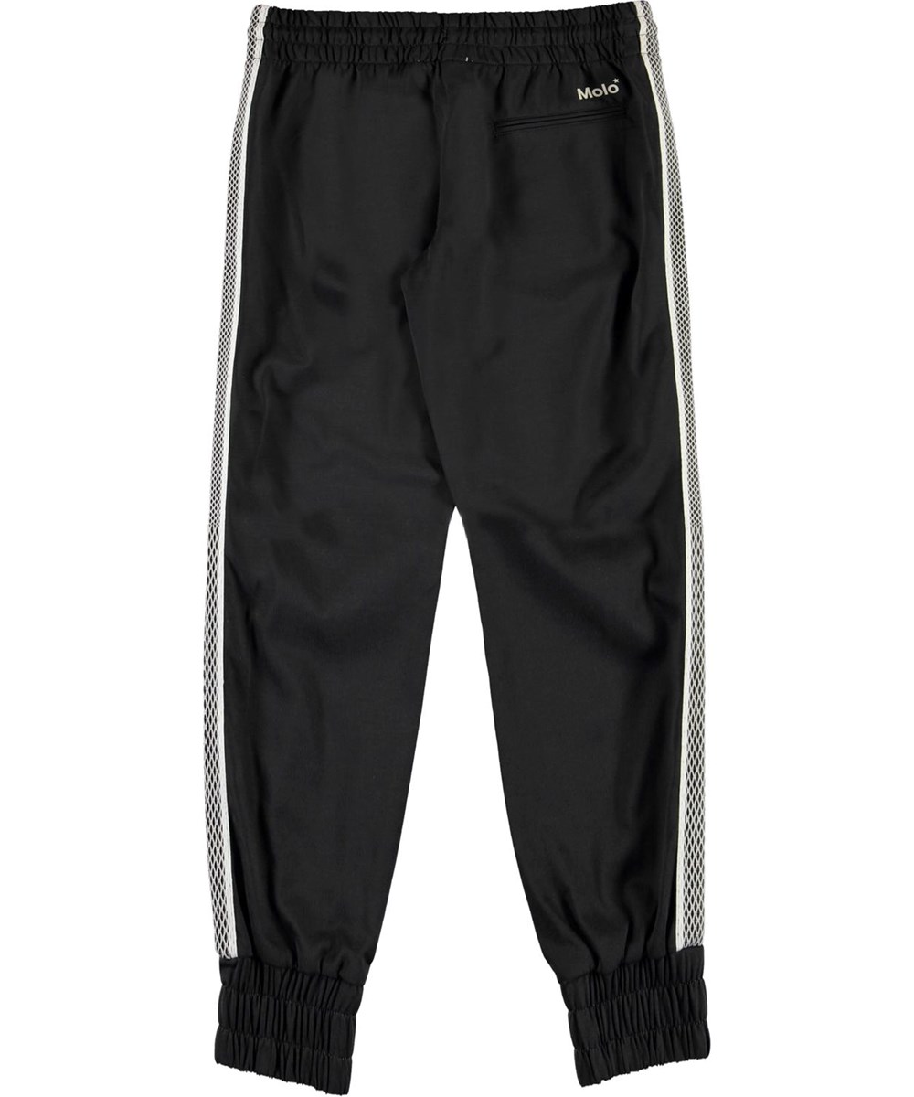 Albie - Night Grey - Dark grey track pants with white stripe 