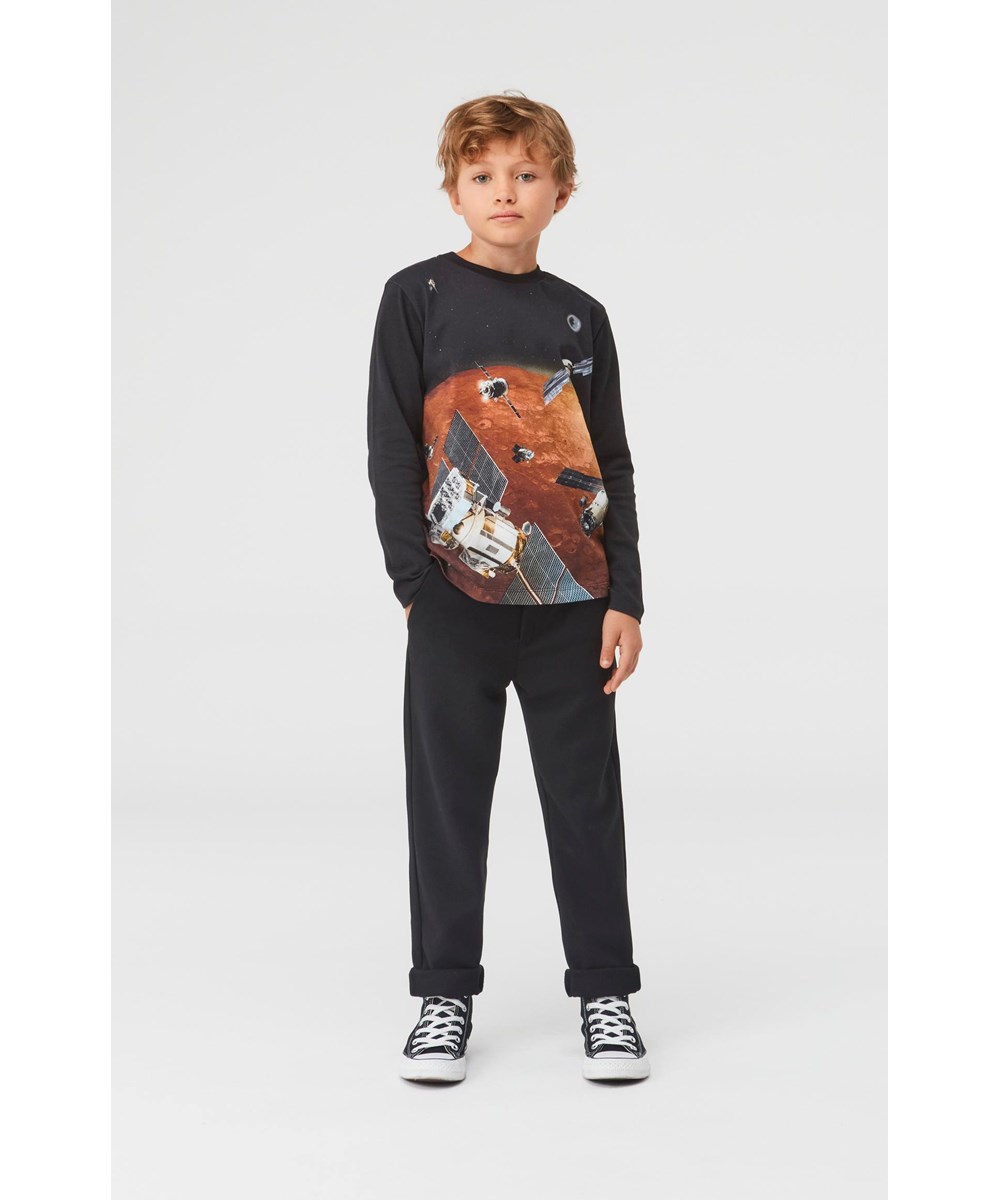 Alf - Black - Black suit trousers