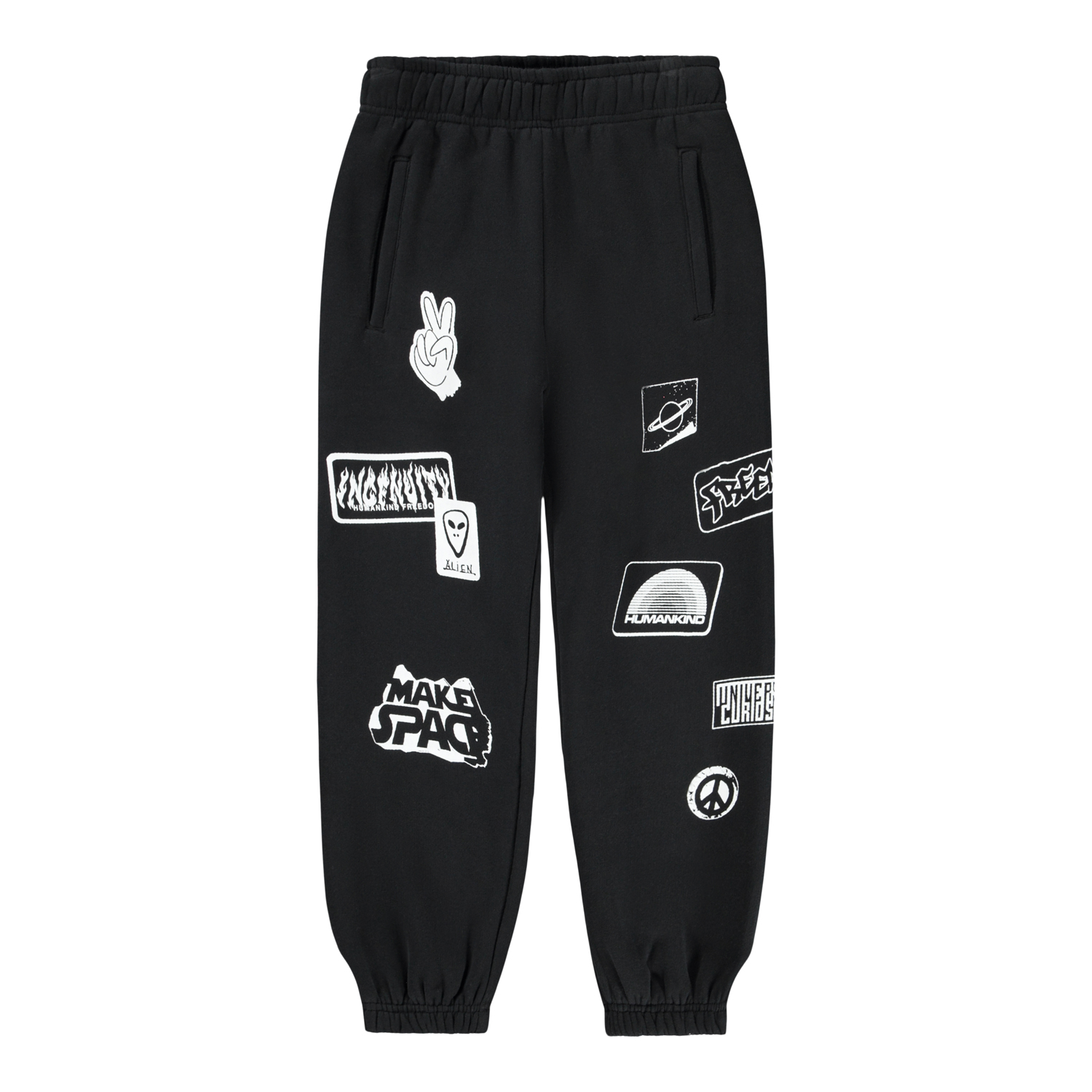 【新品・122cm(7Y)】MOLOスウェットパンツ/ブラック Allen - Black - Black sweatpants for children made of