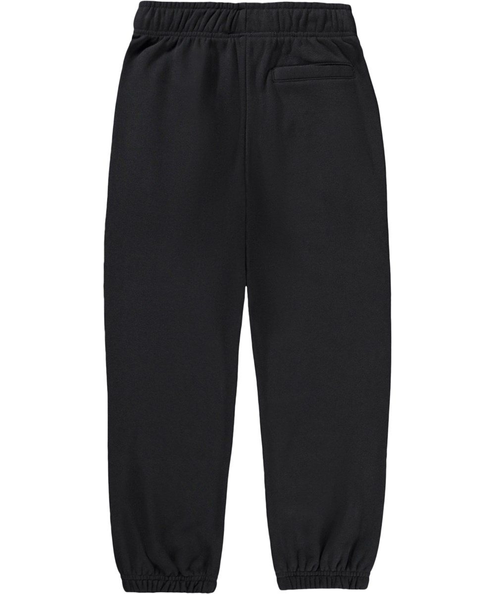 Allen - Black - Black sweatpants for children made of soft cotton 